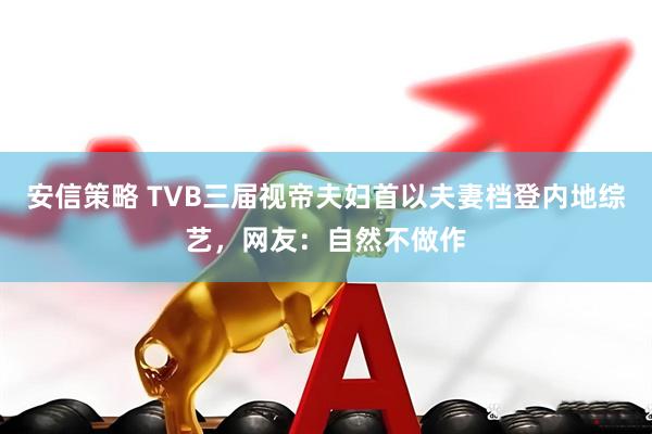 安信策略 TVB三届视帝夫妇首以夫妻档登内地综艺，网友：自然不做作
