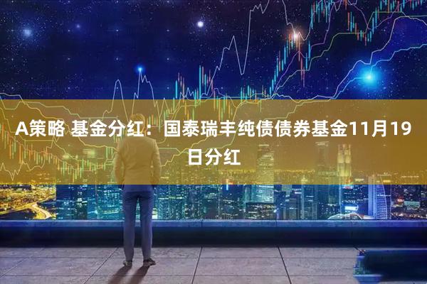 A策略 基金分红：国泰瑞丰纯债债券基金11月19日分红